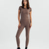 Soft Stretch Fitted T-Shirt - Dusty brown
