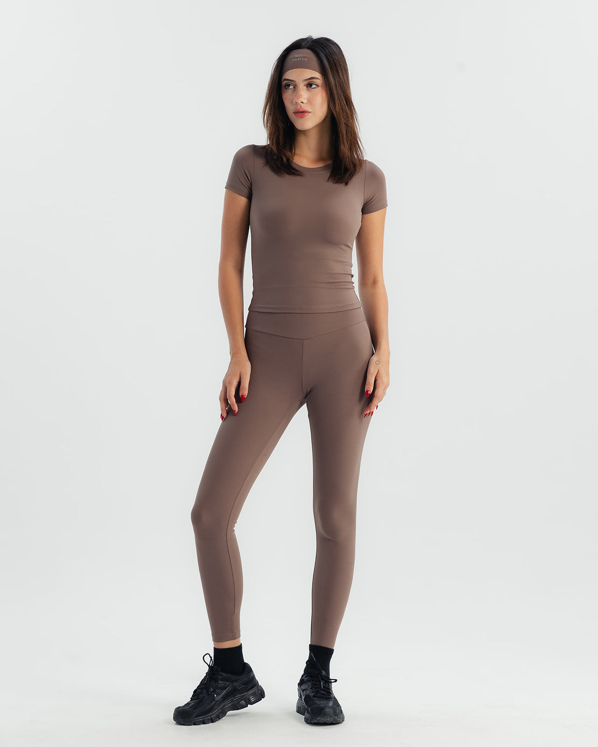 Soft Stretch Fitted T-Shirt - Dusty brown