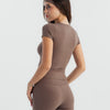 Soft Stretch Fitted T-Shirt - Dusty brown