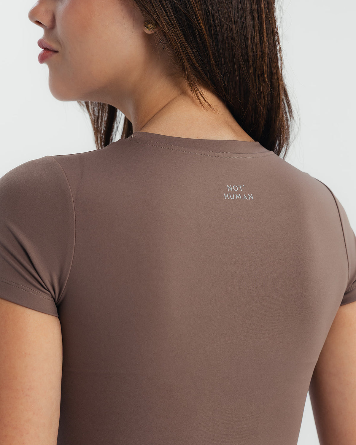 Soft Stretch Fitted T-Shirt - Dusty brown