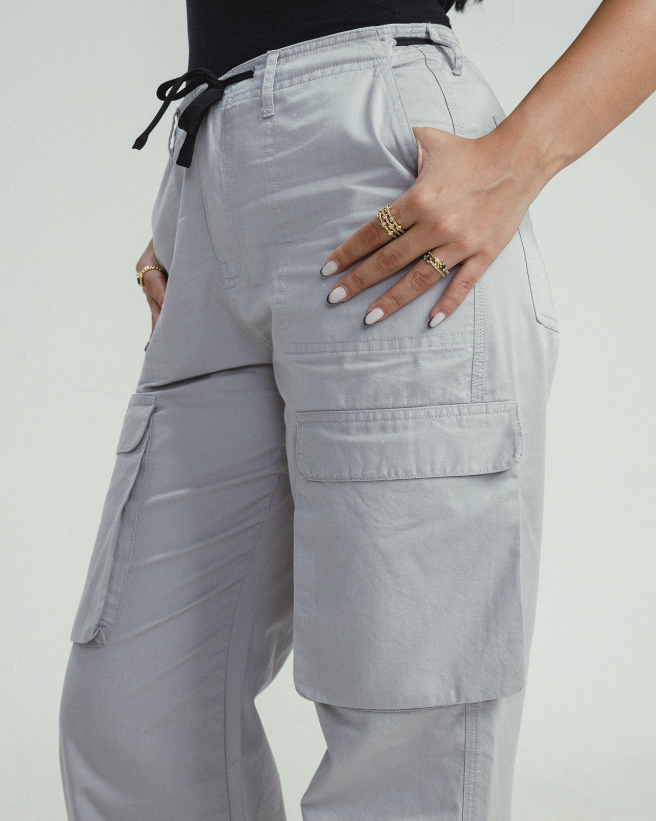 HIGH WAIST CARGO PANTS