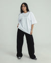 WHITE HUMAN OVERSIZED T-SHIRT