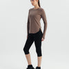 Performance Long Sleeve Top - Dusty brown