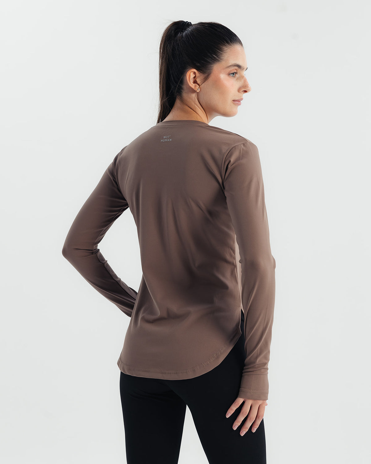 Performance Long Sleeve Top - Dusty brown