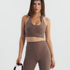 Essential neck top - Dusty brown