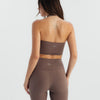 Essential neck top - Dusty brown