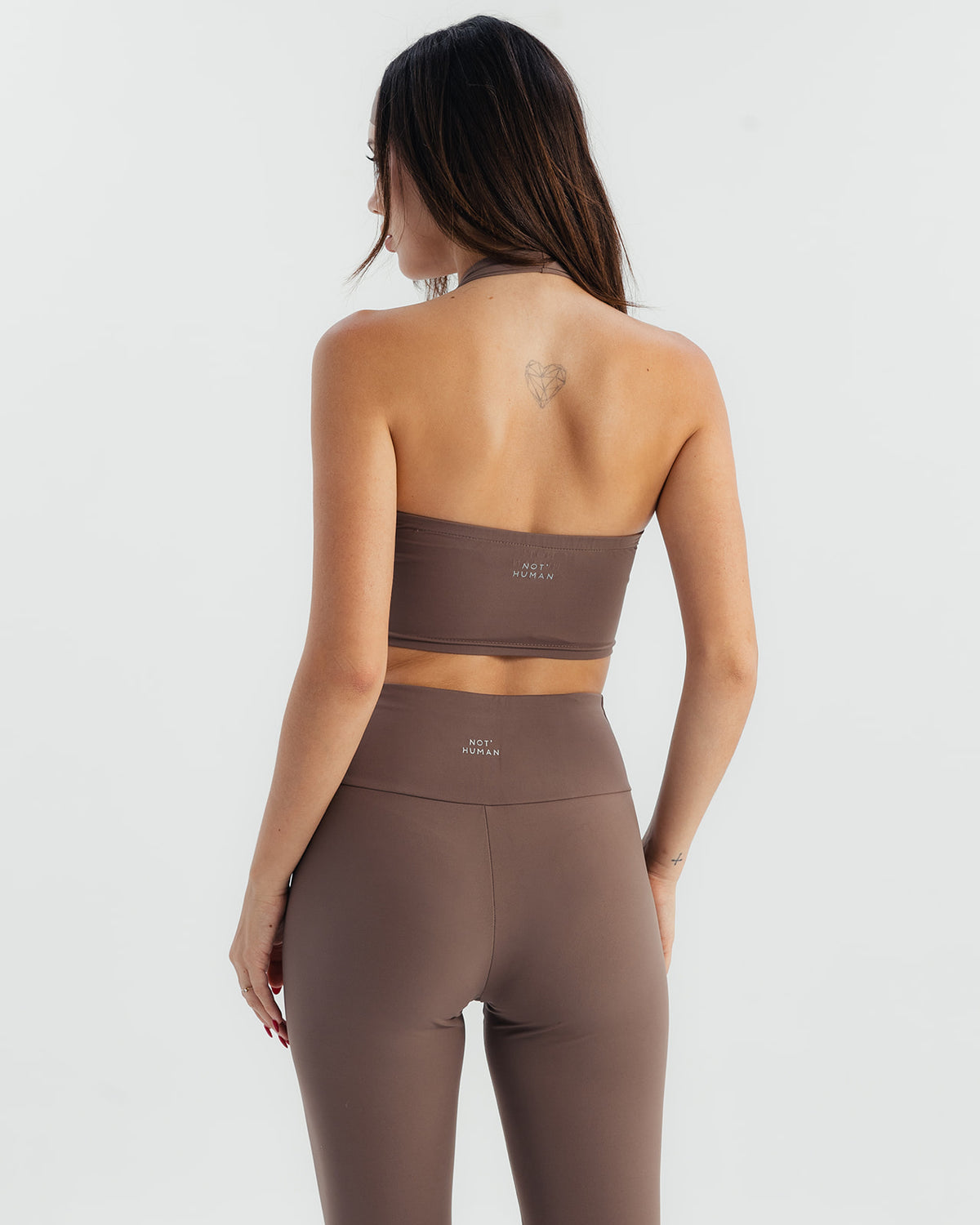 Essential neck top - Dusty brown