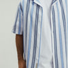 SKY BLUE STRIPED TEXTURED SHIRT