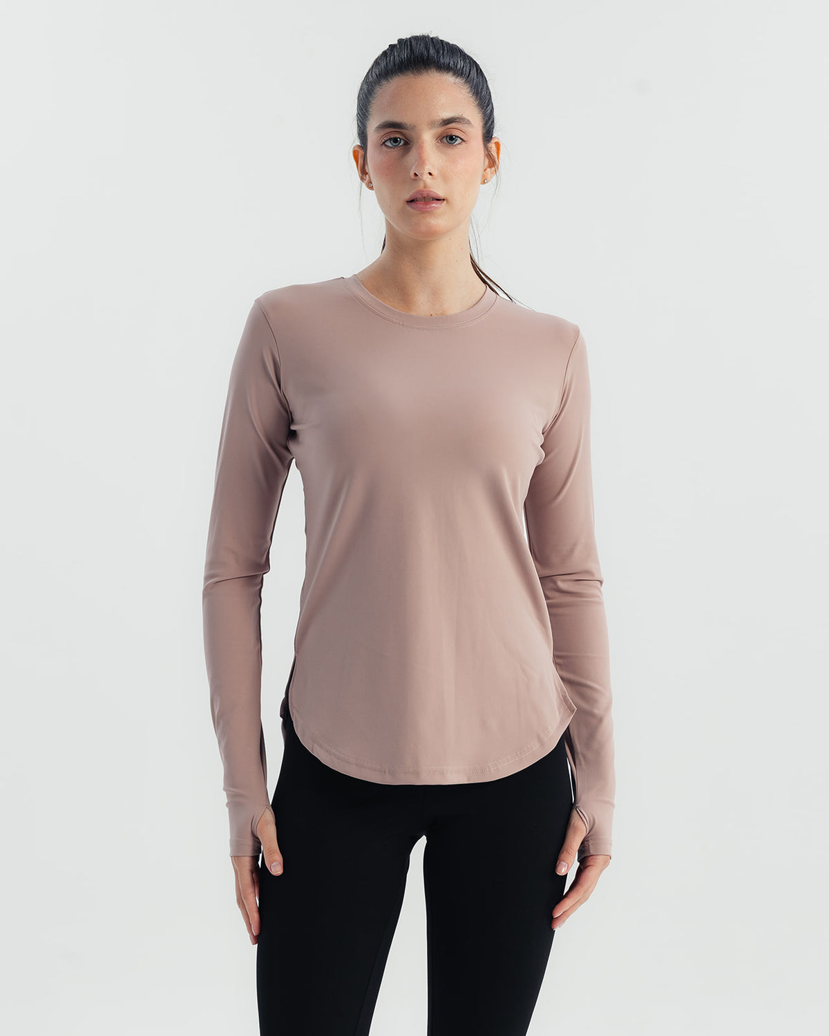 Performance Long Sleeve Top - Mauve Taupe