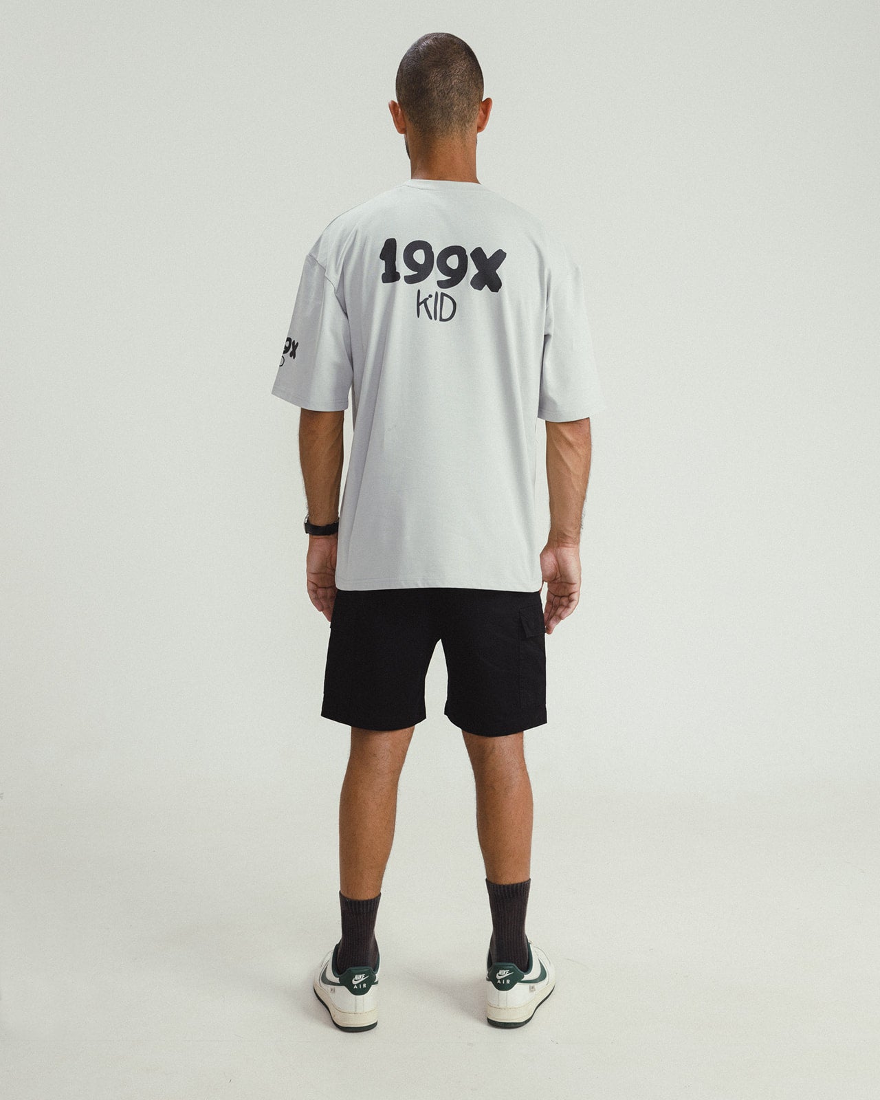 199X-KID SILVER OVERSIZED T-SHIRT