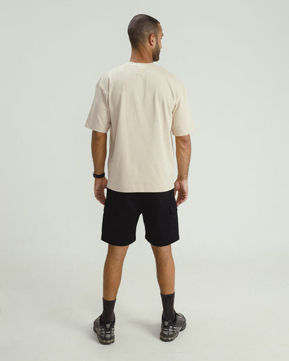 BASIC OVERSIZED BEIGE T-SHIRT