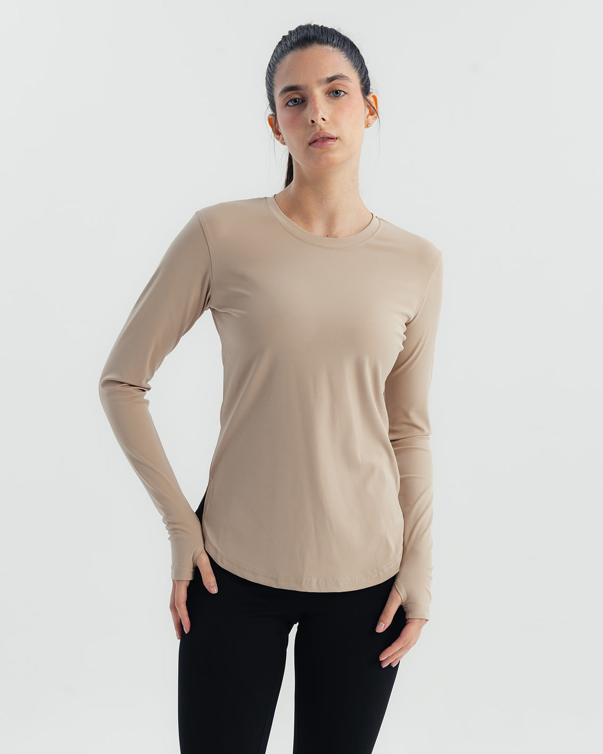 Performance Long Sleeve Top - Beige