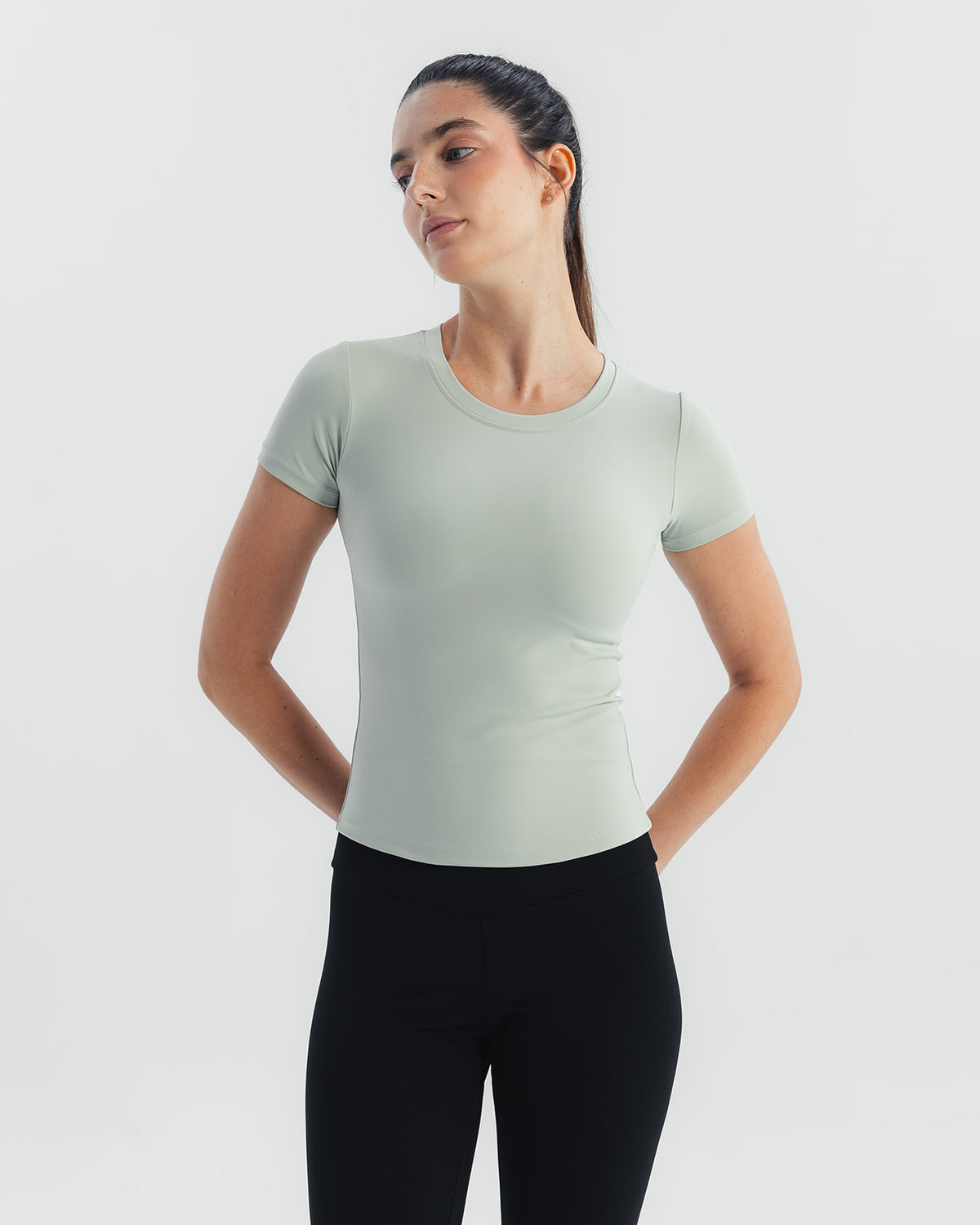 Soft Stretch Fitted T-Shirt  - Sage