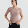 Soft Stretch Fitted T-Shirt  - Mauve Taupe