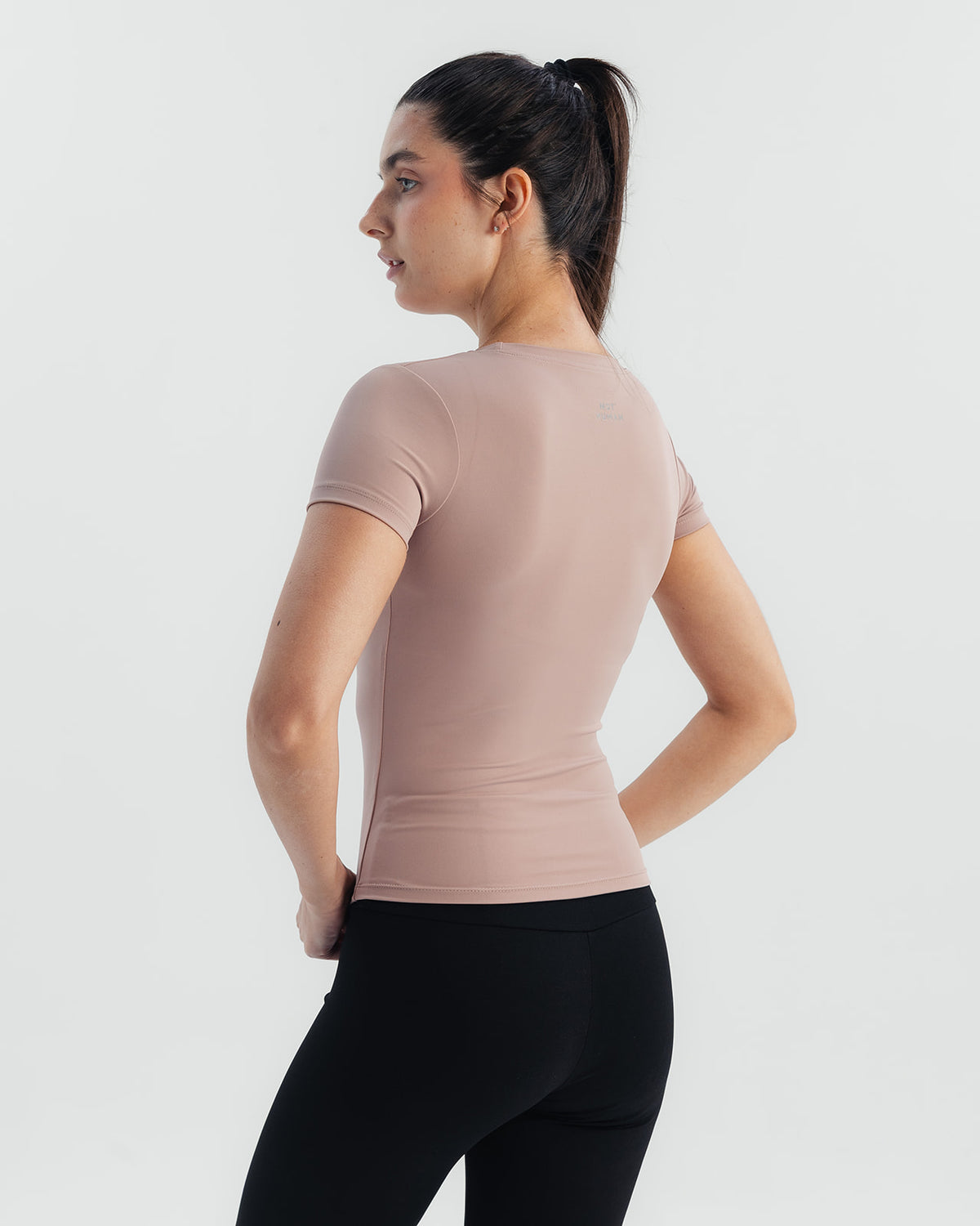 Soft Stretch Fitted T-Shirt  - Mauve Taupe