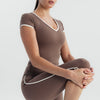 Piping capri - Dusty brown