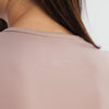 Soft Stretch Crop Fitted T-Shirt  - Mauve Taupe