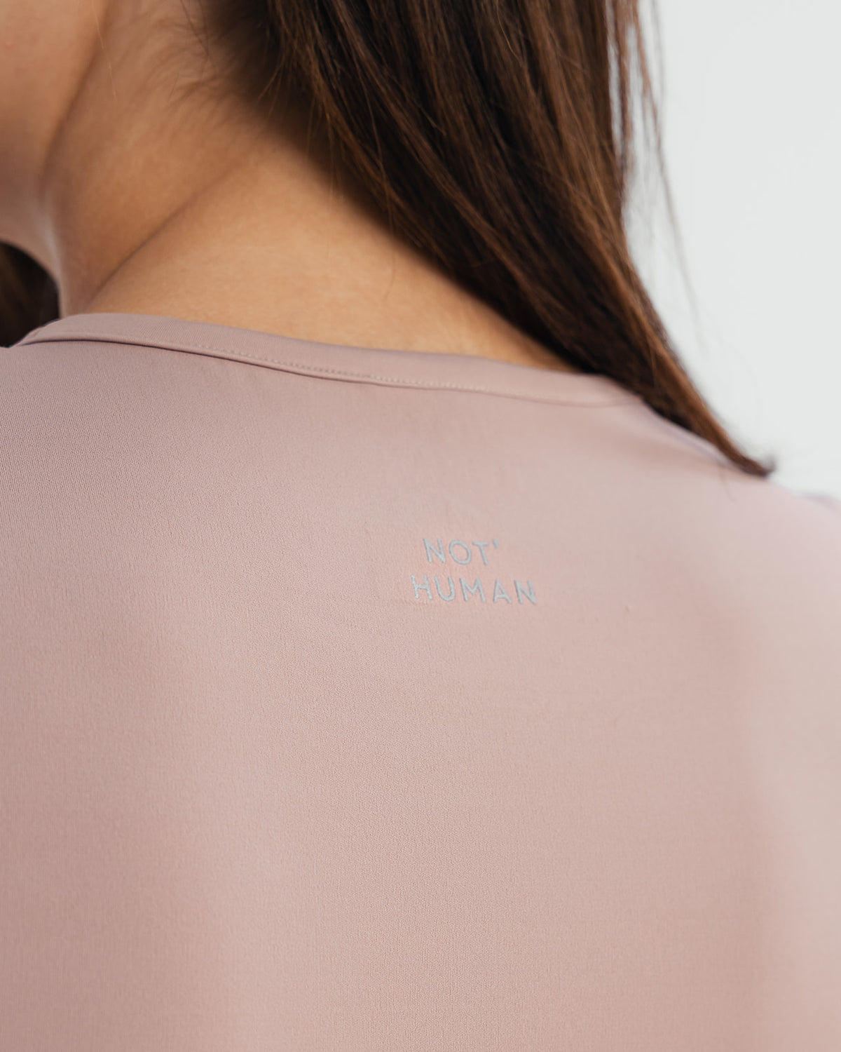 Soft Stretch Crop Fitted T-Shirt  - Mauve Taupe