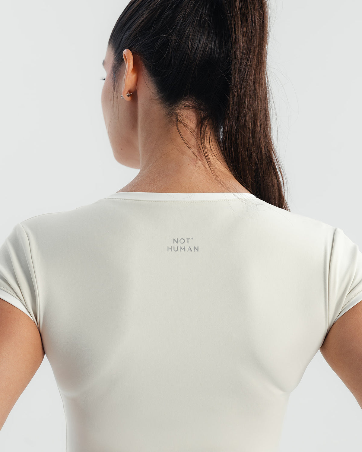 Soft Stretch Piping V-Neck T-Shirt - Offwhite
