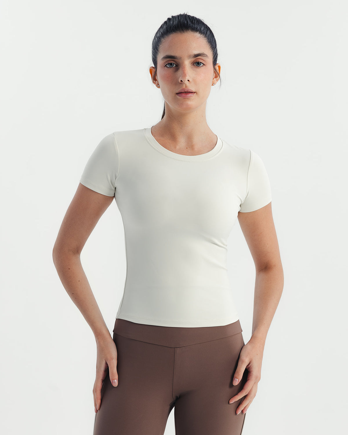 Soft Stretch Fitted T-Shirt - Offwhite