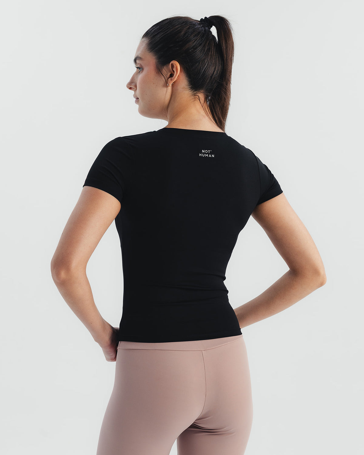 Soft Stretch Fitted T-Shirt - Black