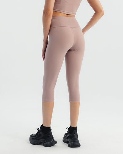 High rise capri pants - Mauve Taupe