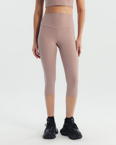 High rise capri pants - Mauve Taupe