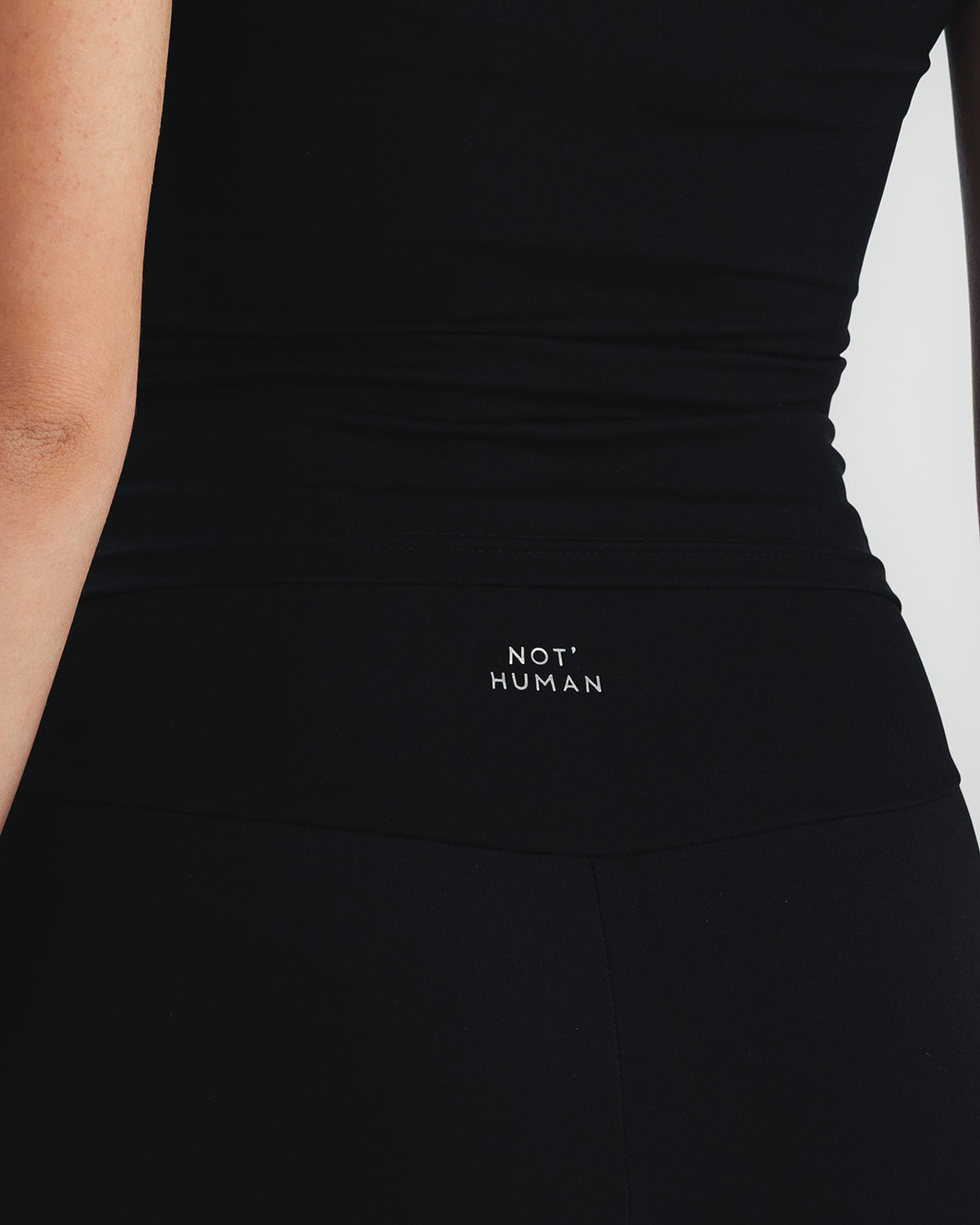 High-waisted ankle-length leggings - Black