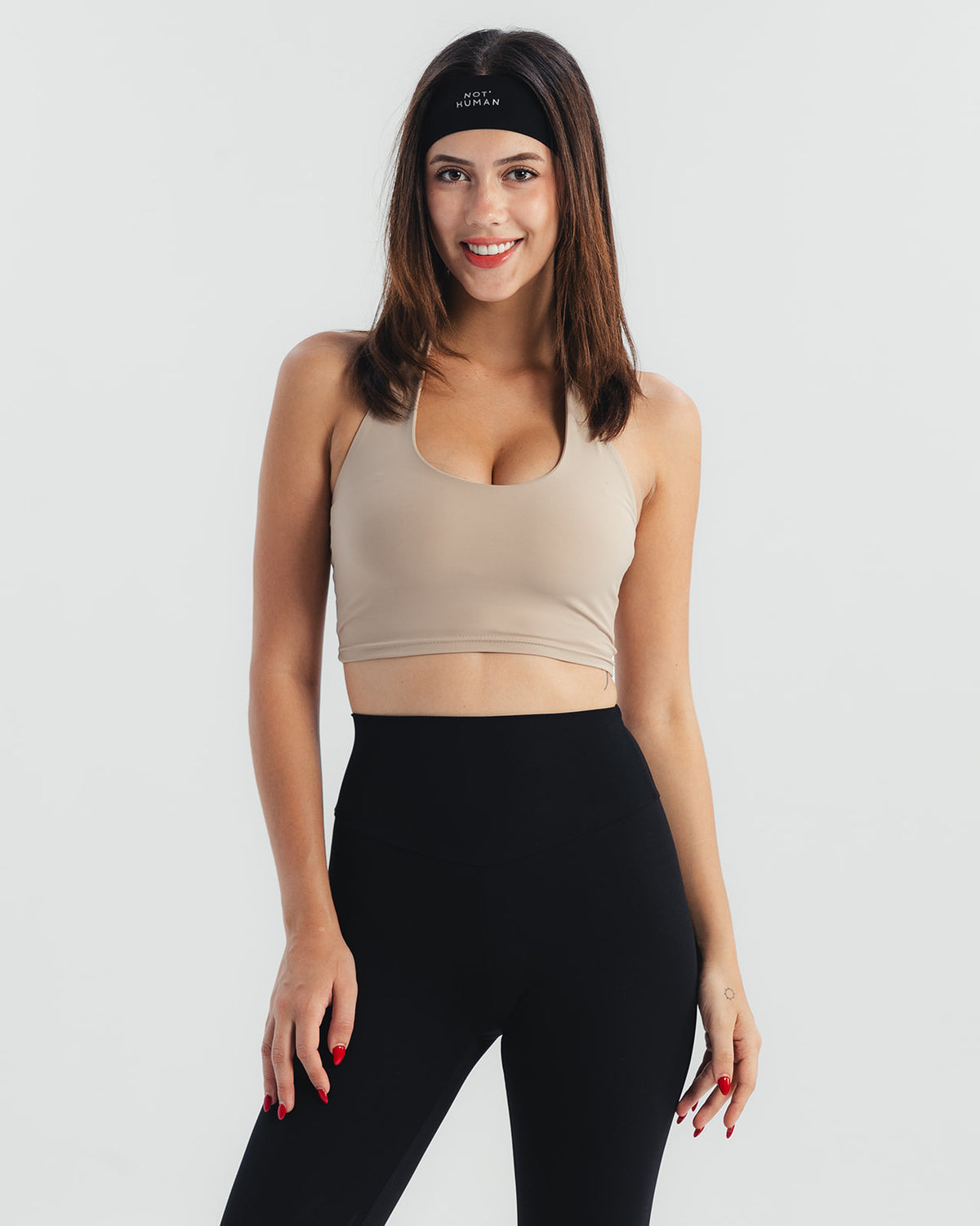 Essential neck top - Beige