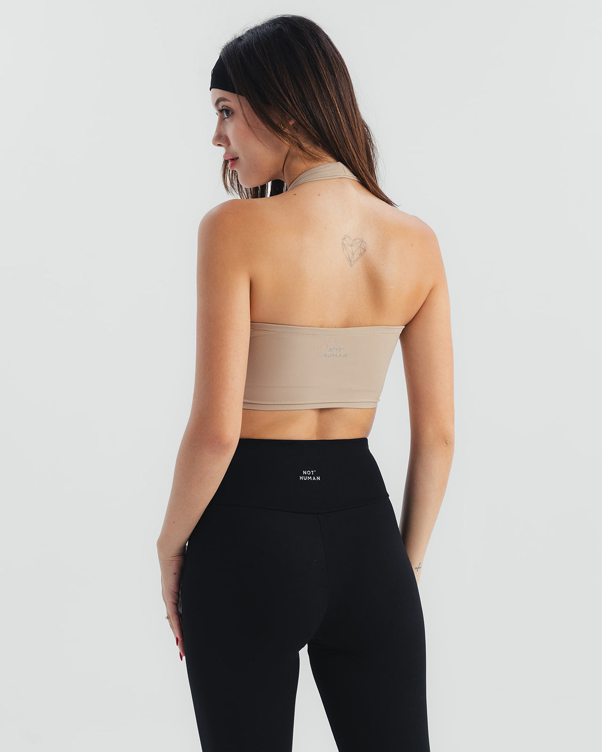 High-waisted ankle-length leggings - Black