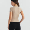 Soft Stretch Fitted T-Shirt - Beige