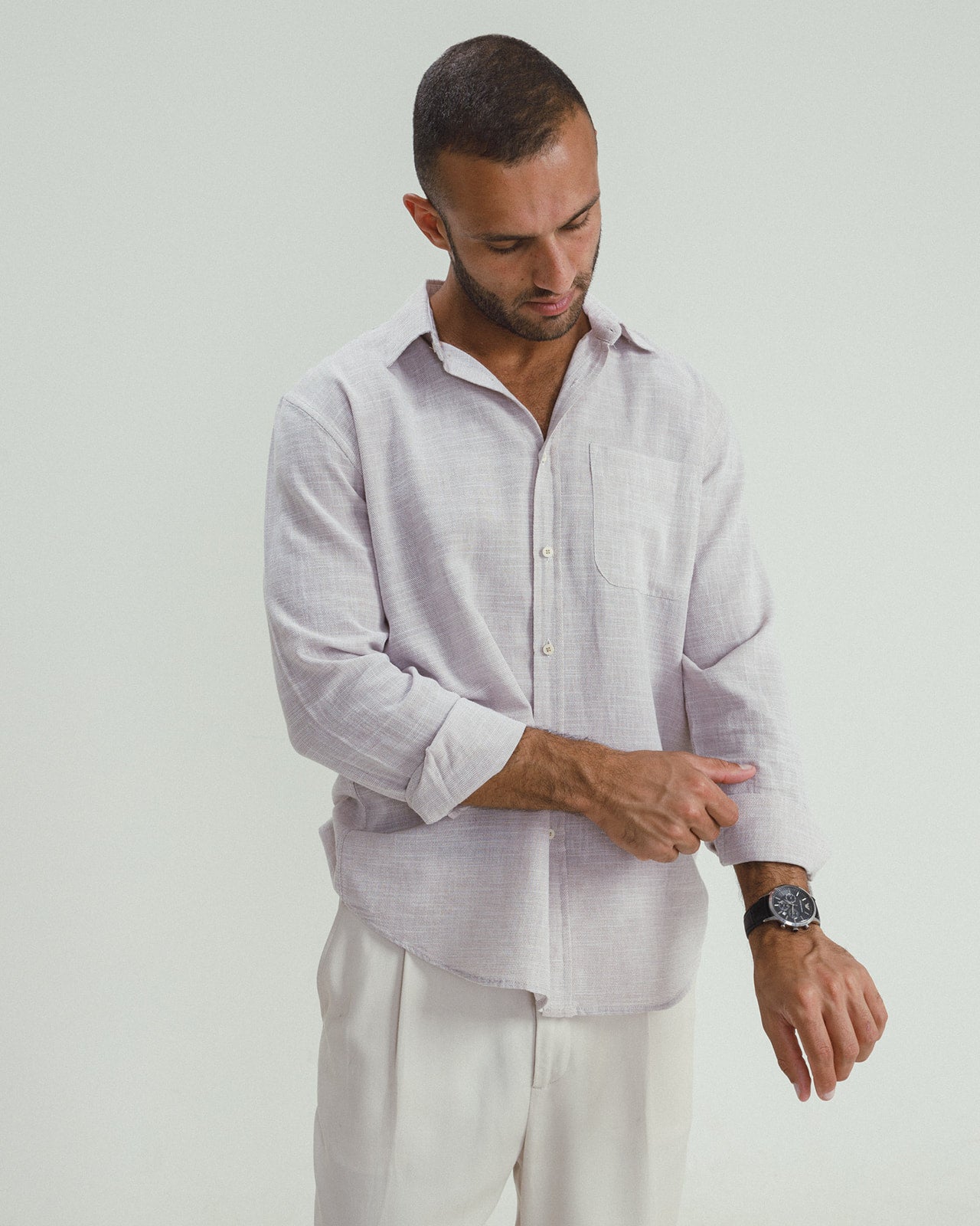 COTTON - LINEN SHIRT BEIGE