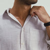 COTTON - LINEN SHIRT BEIGE