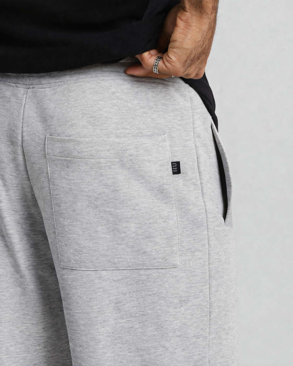 Wide-Leg Trousers - Light Grey