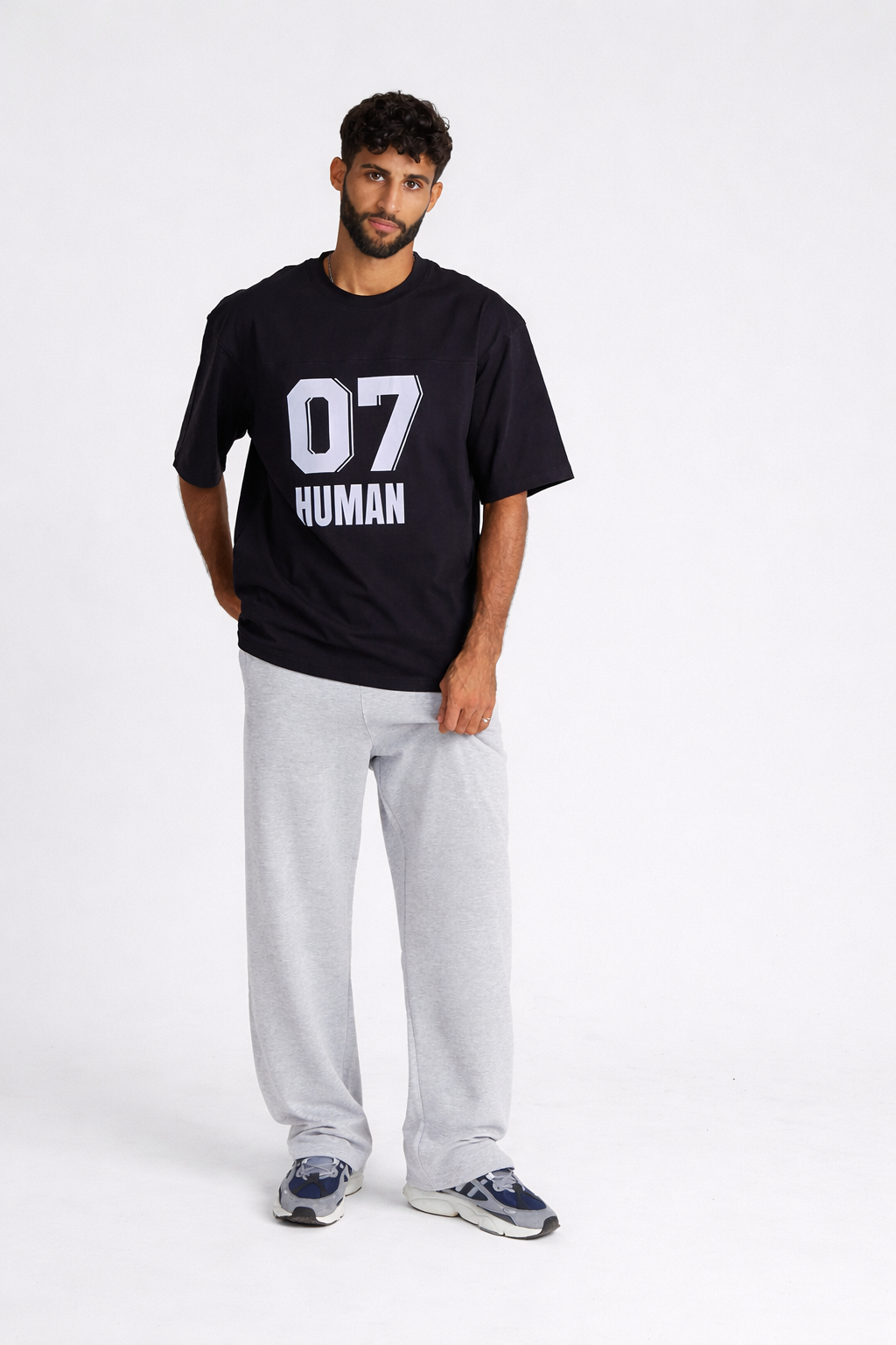 Wide-Leg Trousers - Light Grey