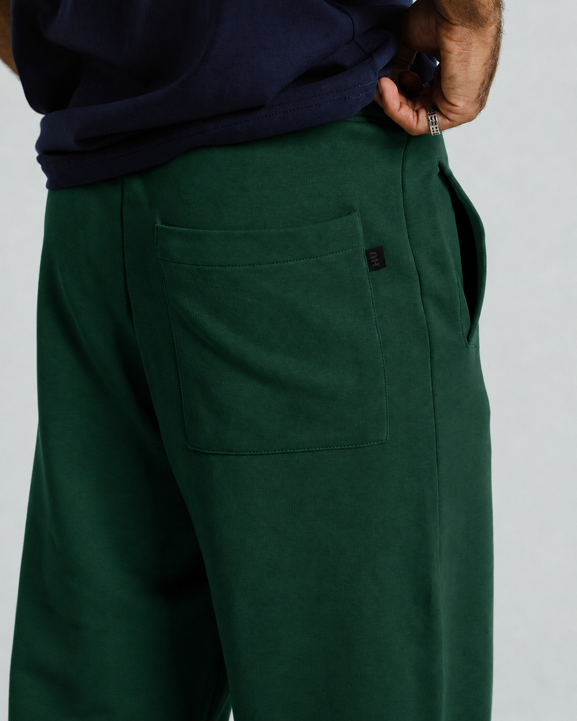 Wide-Leg Trousers - Green