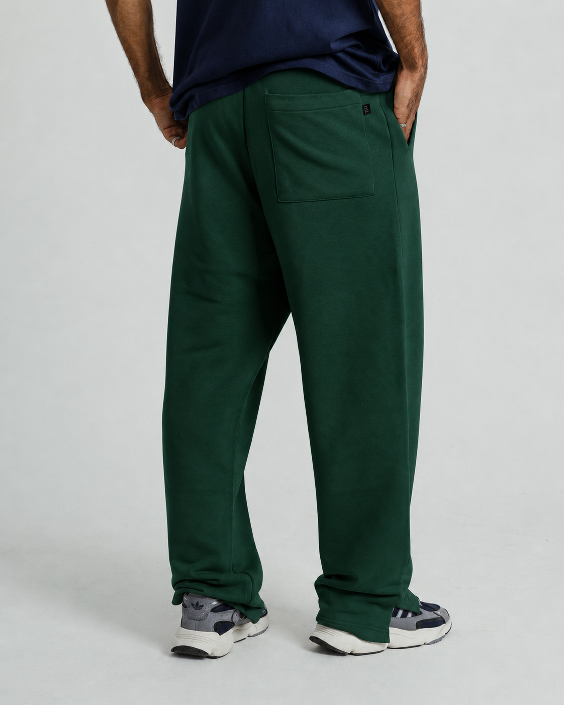 Wide-Leg Trousers - Green