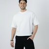 BOXY-FIT textured t-shirt - White