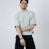 BOXY-FIT textured t-shirt - Mint