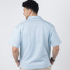 ZIP-UP POLO SHIRT Baby blue
