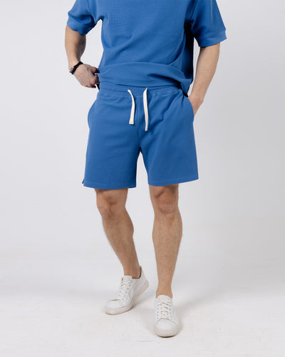 Textured Shorts - Blue