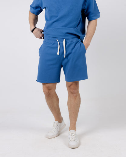 Textured Shorts - Blue