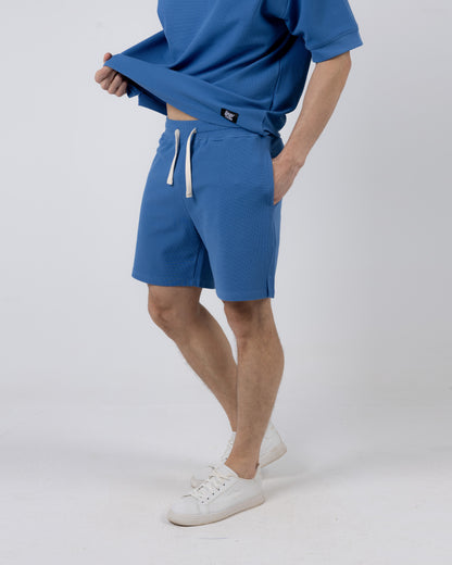 Textured Shorts - Blue