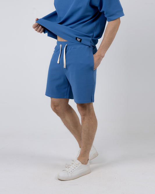 Textured Shorts - Blue