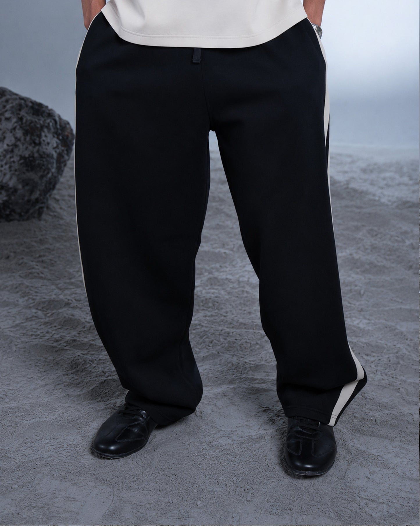 Twinline Wide Pants - Black