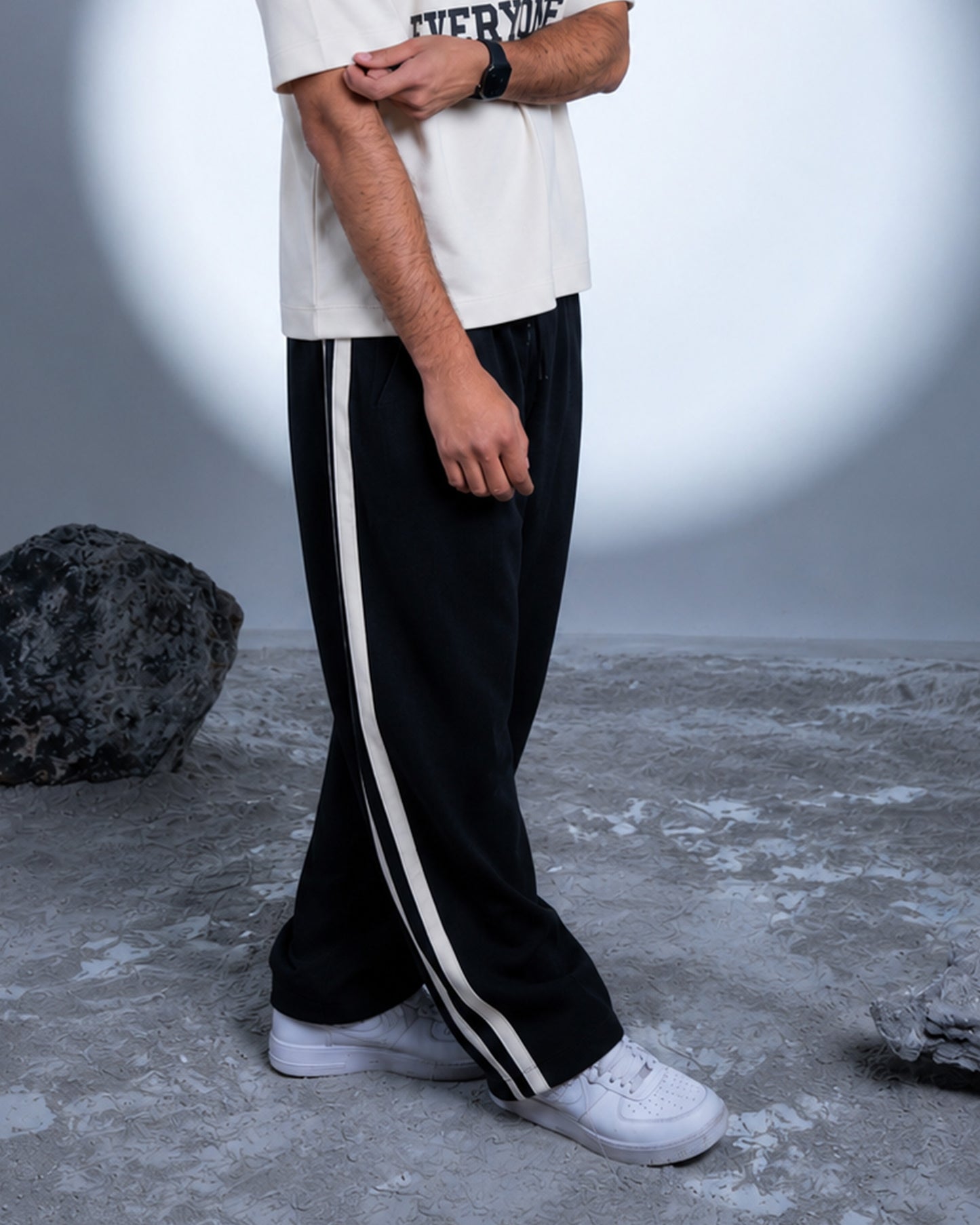 Twinline Wide Pants - Black