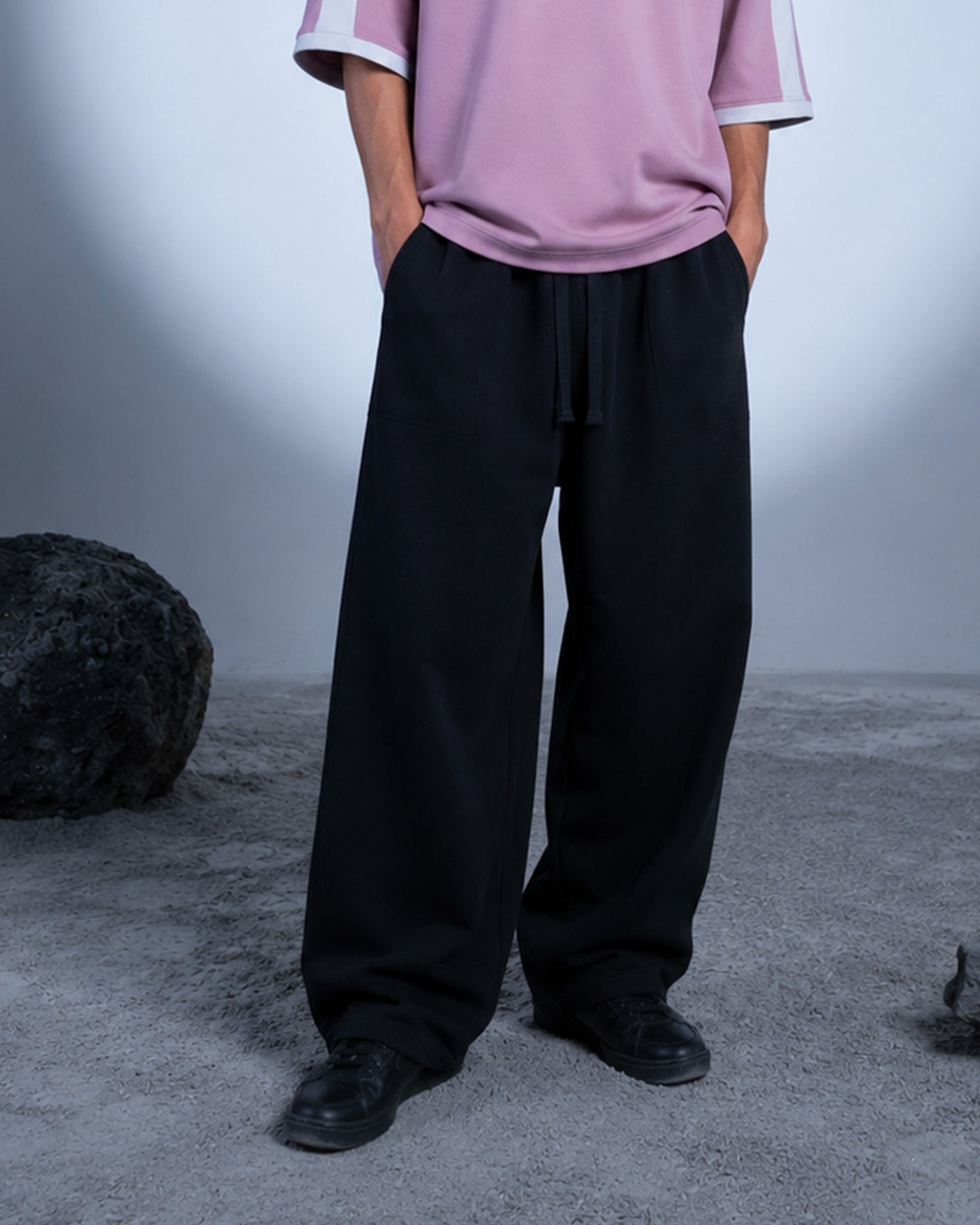 Balloon Fit Pants - Black