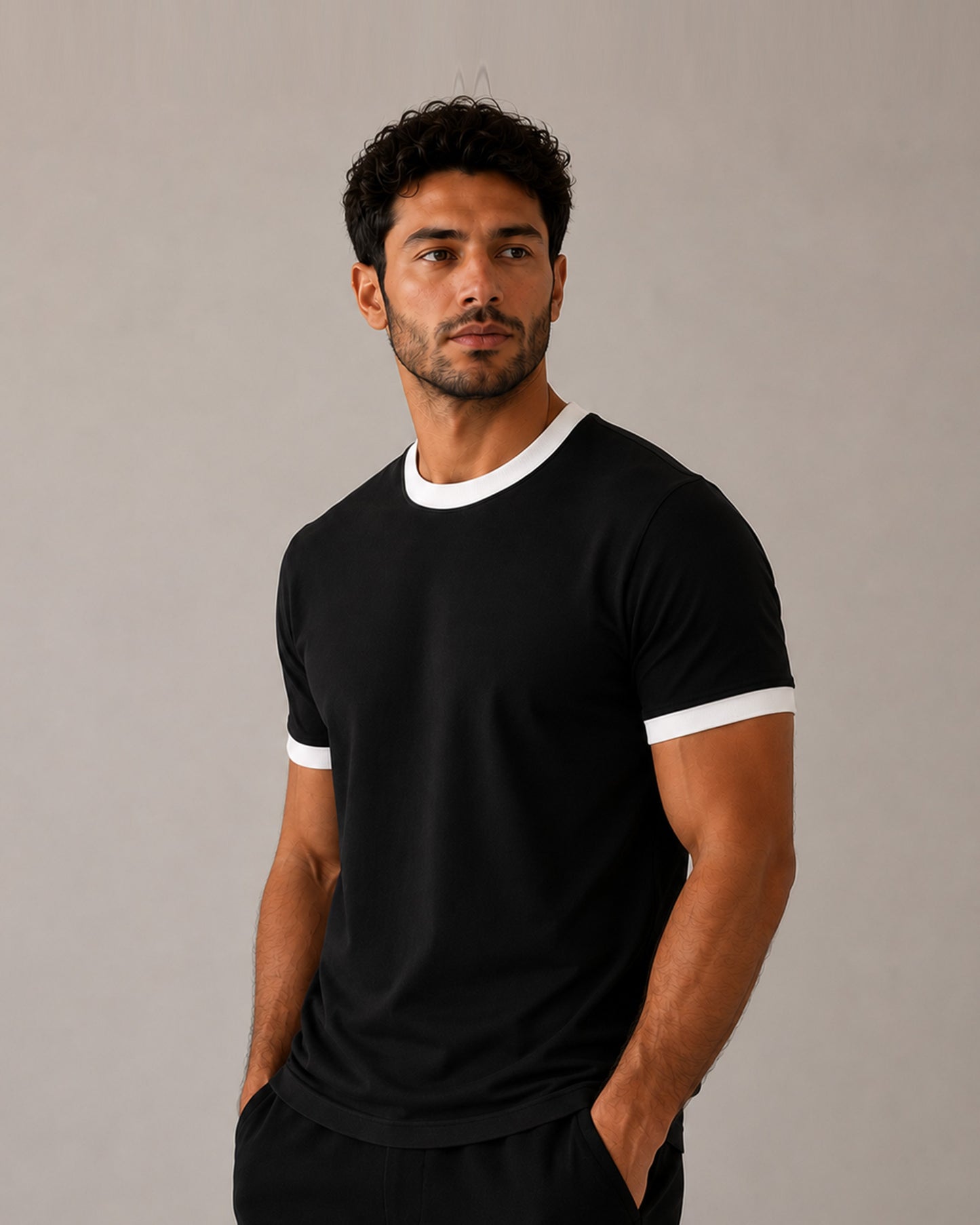AERO™ Contrast Tee- Black