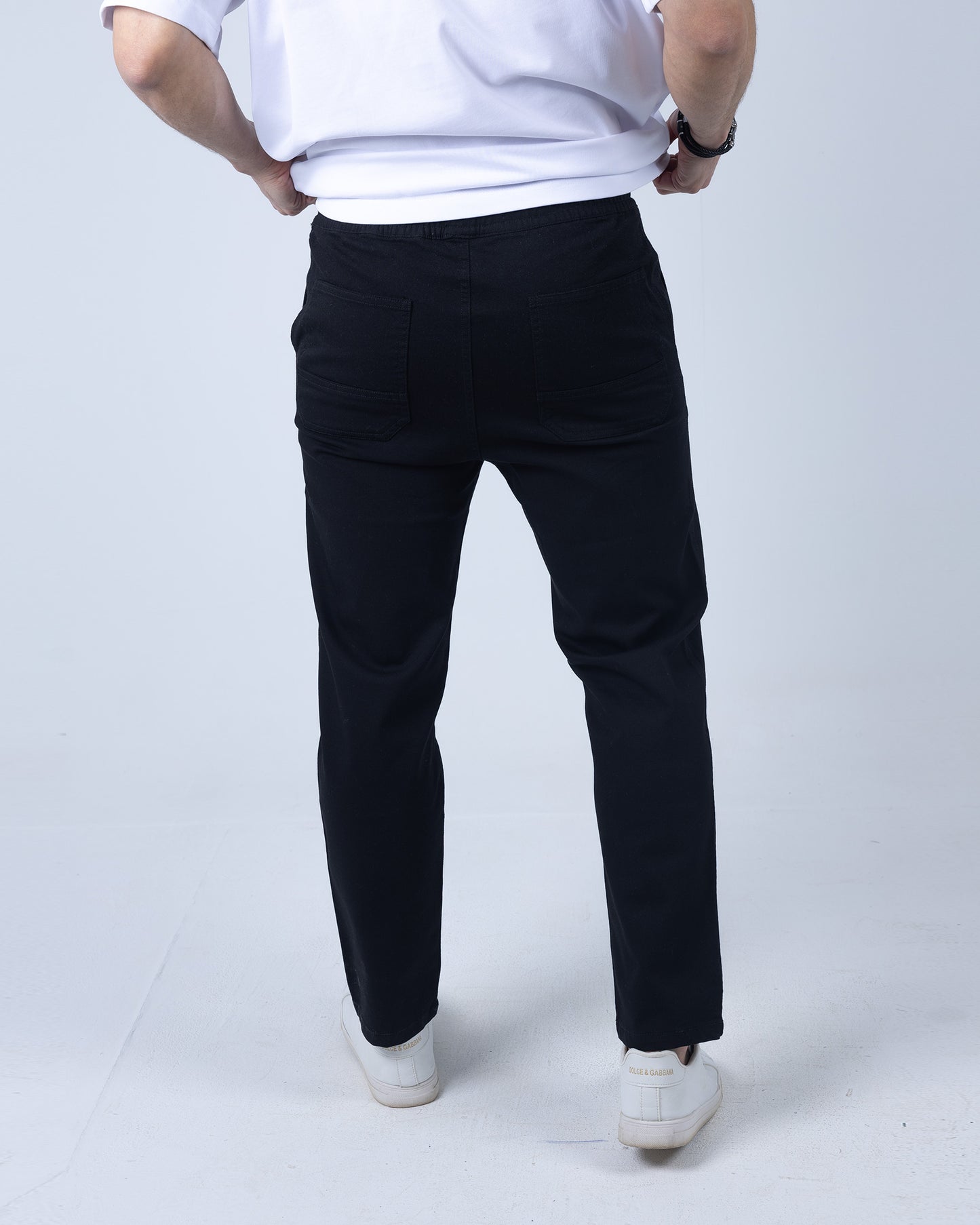 Relaxed Gabardine Pants - Black
