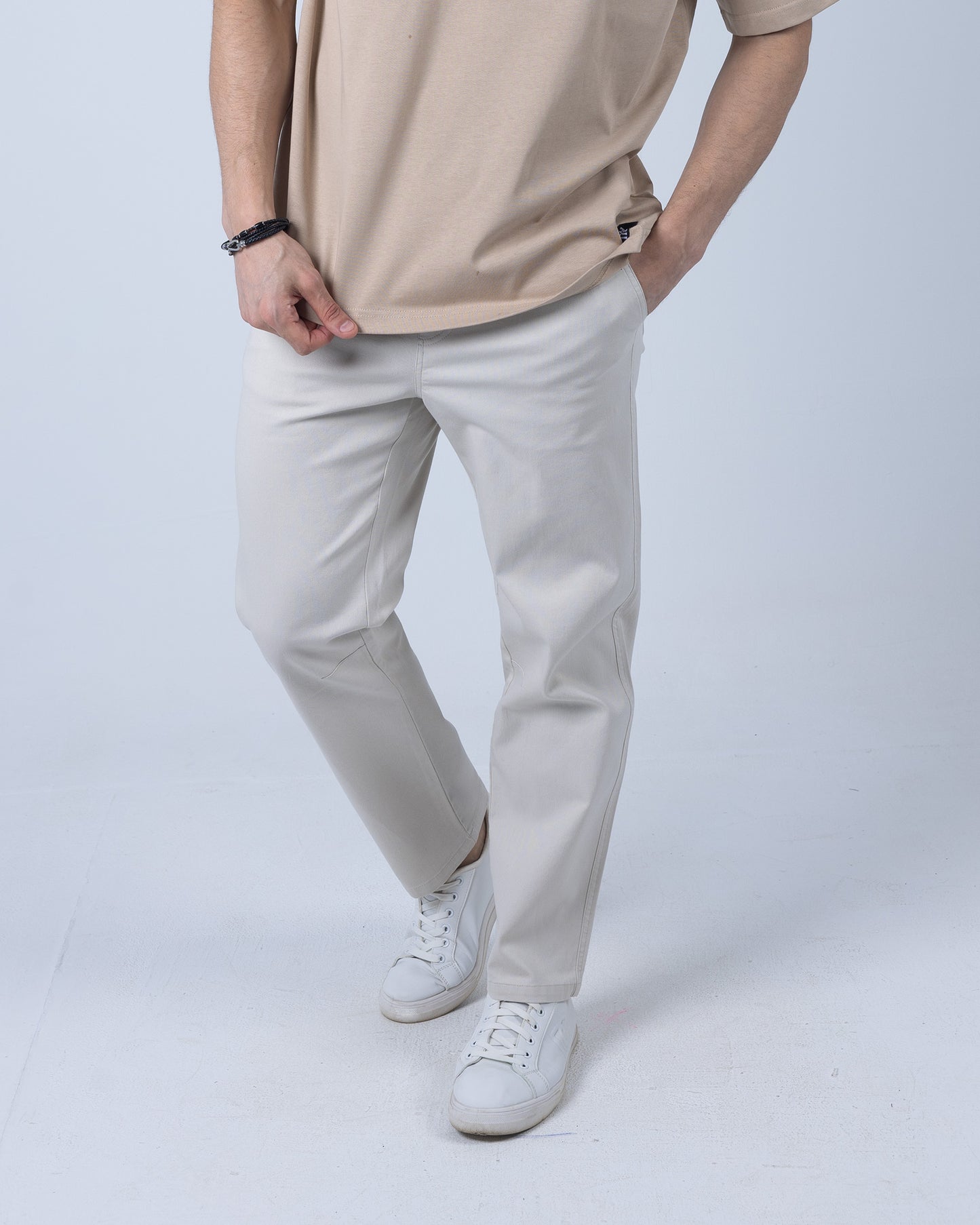 Relaxed Gabardine Pants - offwhite
